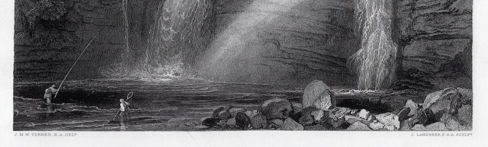 Artwork by Joseph Mallord William Turner, High Force or Fall of Tees, Made of Engraving