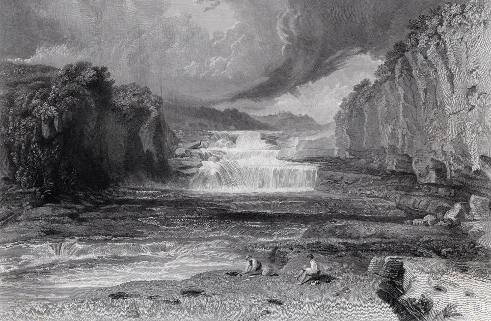 Artwork by Joseph Mallord William Turner, Aysgarth Force, Made of Engraving On Wove Paper