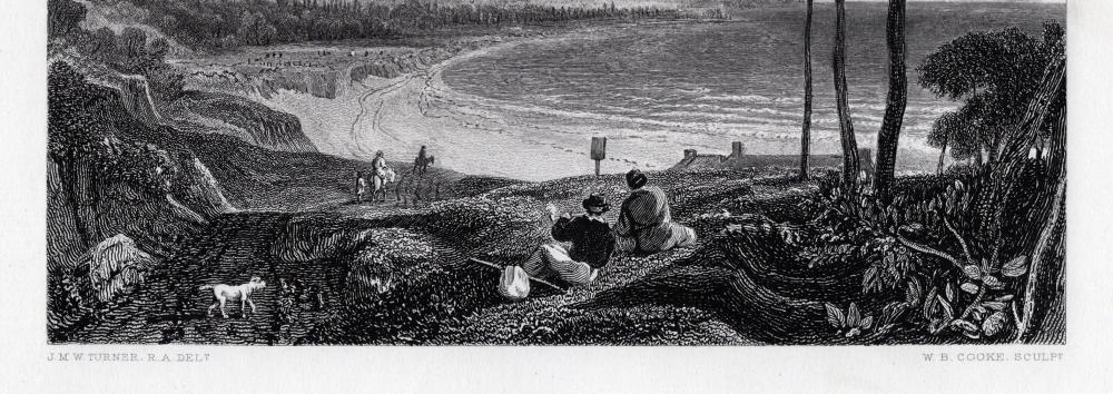 Artwork by Joseph Mallord William Turner, Minehead and Dunster Castle, Made of Engraving On Wove Paper