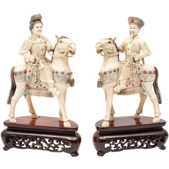 EMPERADORES A CABALLO - Chinese School, 19th Century