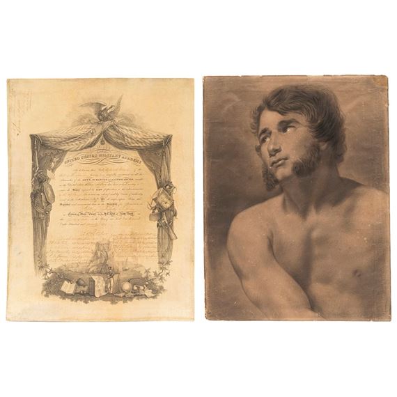 DESNUDO MASCULINO - American School, 19th Century