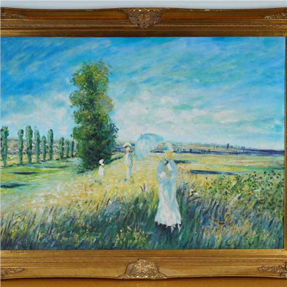Impressionist Landscape Oil on Canvas Painting in the Style of Claude Monet - Claude Monet