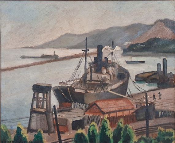 The port of l'Estaque by Andre Verdilhan