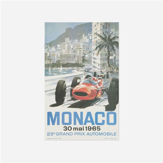 Monaco / Grand Prix 1965 vintage poster - Michael Turner