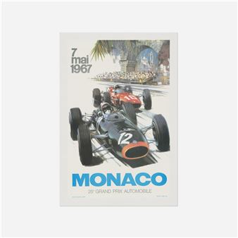 Monaco / Grand Prix 1967 vintage poster - Michael Turner