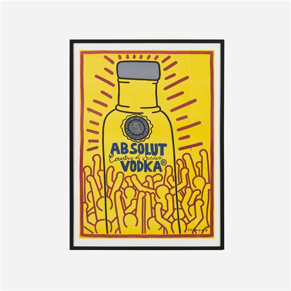 Keith Haring | Absolut Vodka vintage poster (1986) | MutualArt