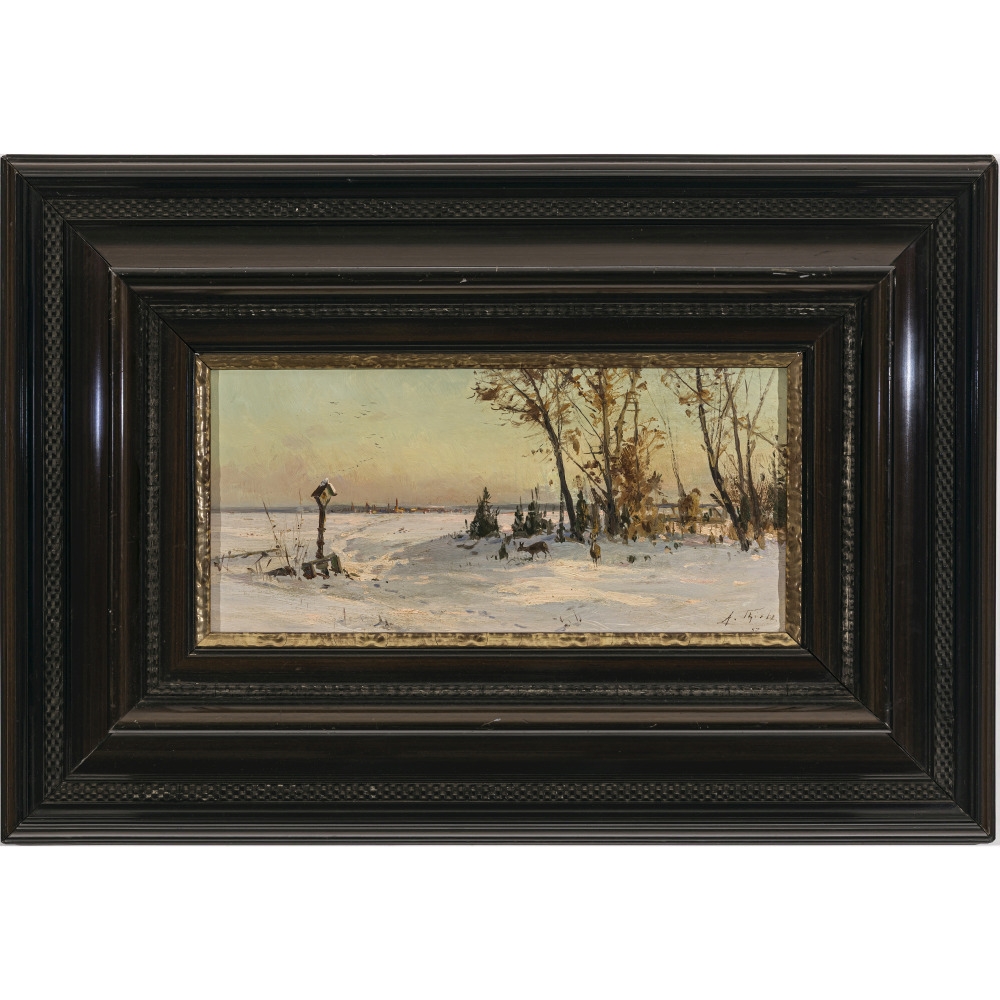 Julius Arthur Thiele | Winter landscape in the afternoon sun | MutualArt