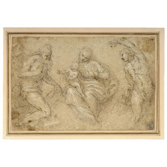 Venetian School, 17th Century | MADONNA AND CHILD BETWEEN SAINT JEROME ...