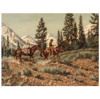 Packing Into the Line Shack 12 x 16 in