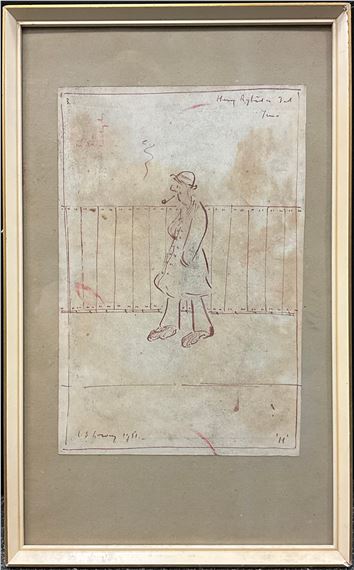 Figure Smoking a Pipe - Laurence Stephen Lowry