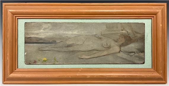 Reclining Figure Beside the base of a Classical Column - Bloomsbury Group