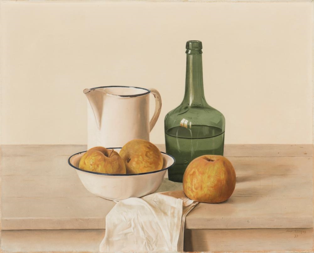 Olav Cleofas van Overbeek | Still life with apples and a bottle (1977 ...