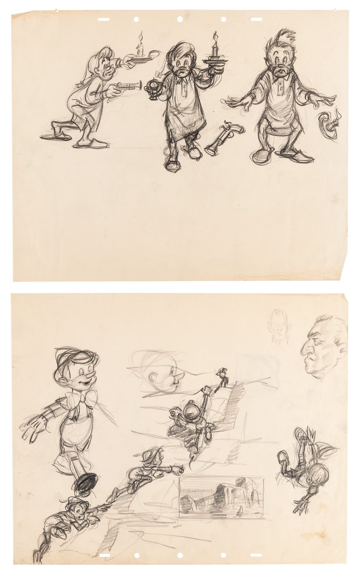Walt Disney Studios | Pinocchio and Geppetto rough character study ...