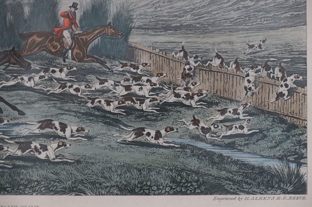 Artwork by Walter Parry Hodges, The Chase of the Roebuck, Made of Hand Colored Engraving