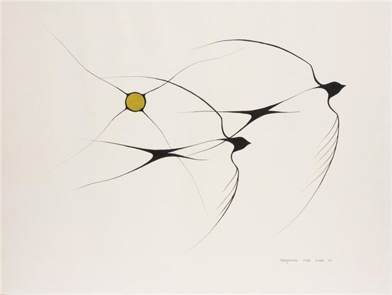 Benjamin Chee Chee | Swallows (1974) | MutualArt