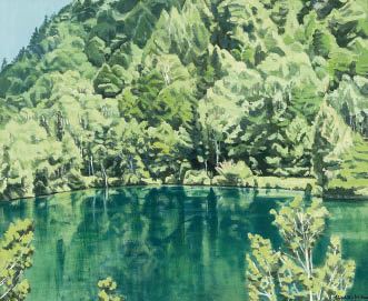 Mountain lake in early summer, Shiga kogen