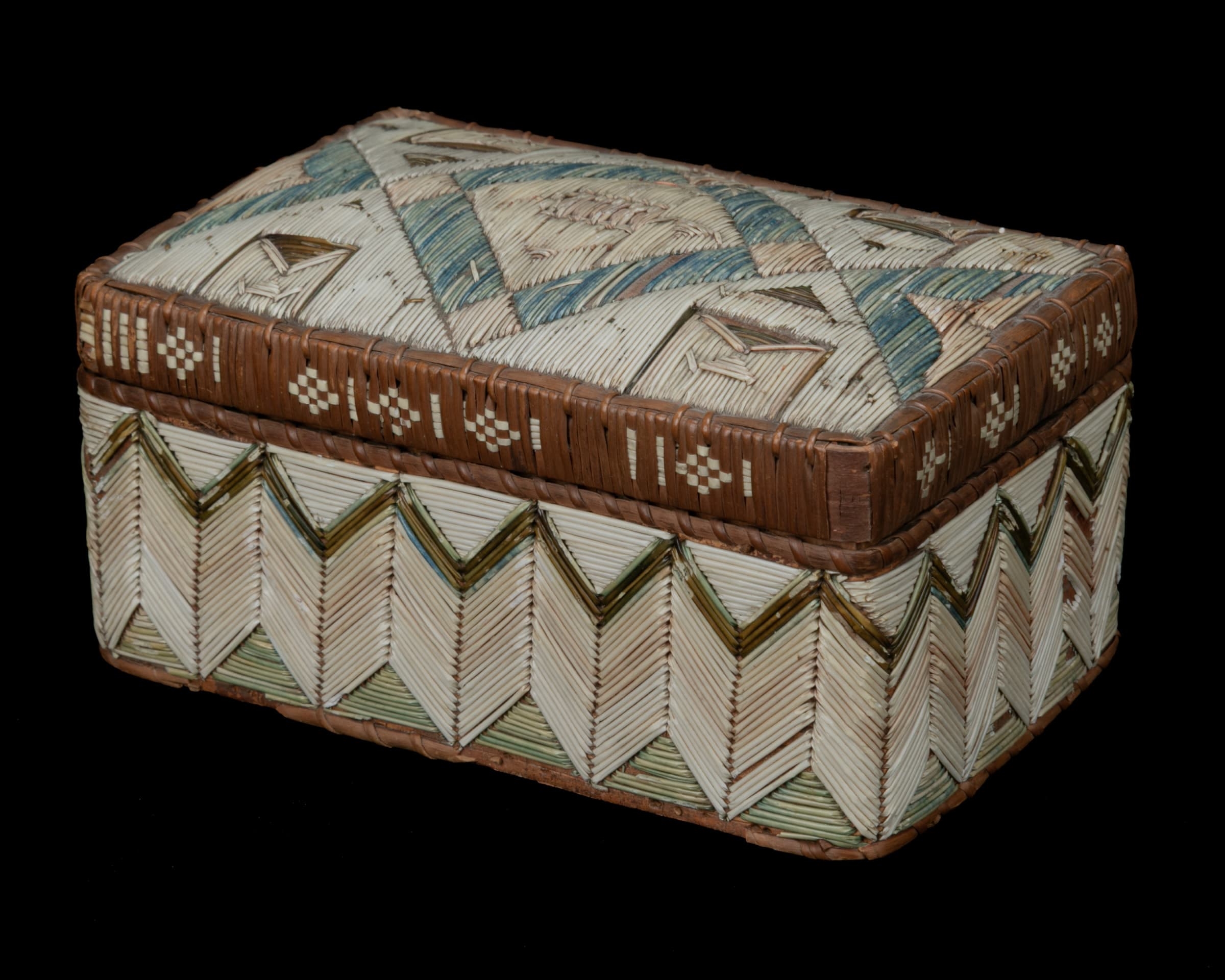Canadian School, 19th Century | Lidded Rectangular Quillwork Box (1840 ...