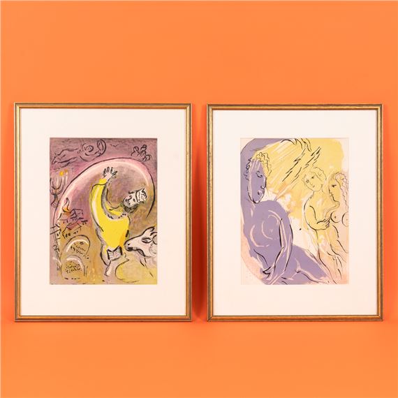 Marc Chagall | 4 Engel im Paradies;Salomon | MutualArt