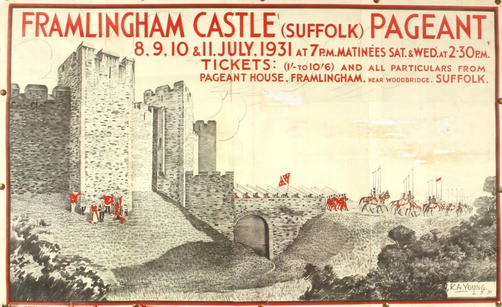 R. A. Young | poster for Framlingham Castle Pageant 8th,9th,10th and ...