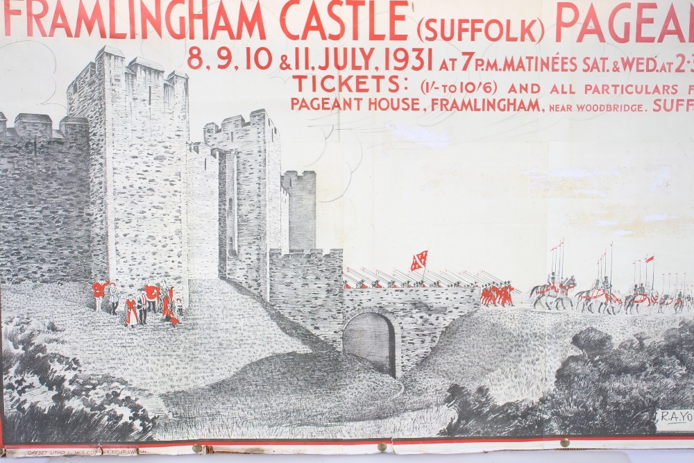 R. A. Young | poster for Framlingham Castle Pageant 8th,9th,10th and ...