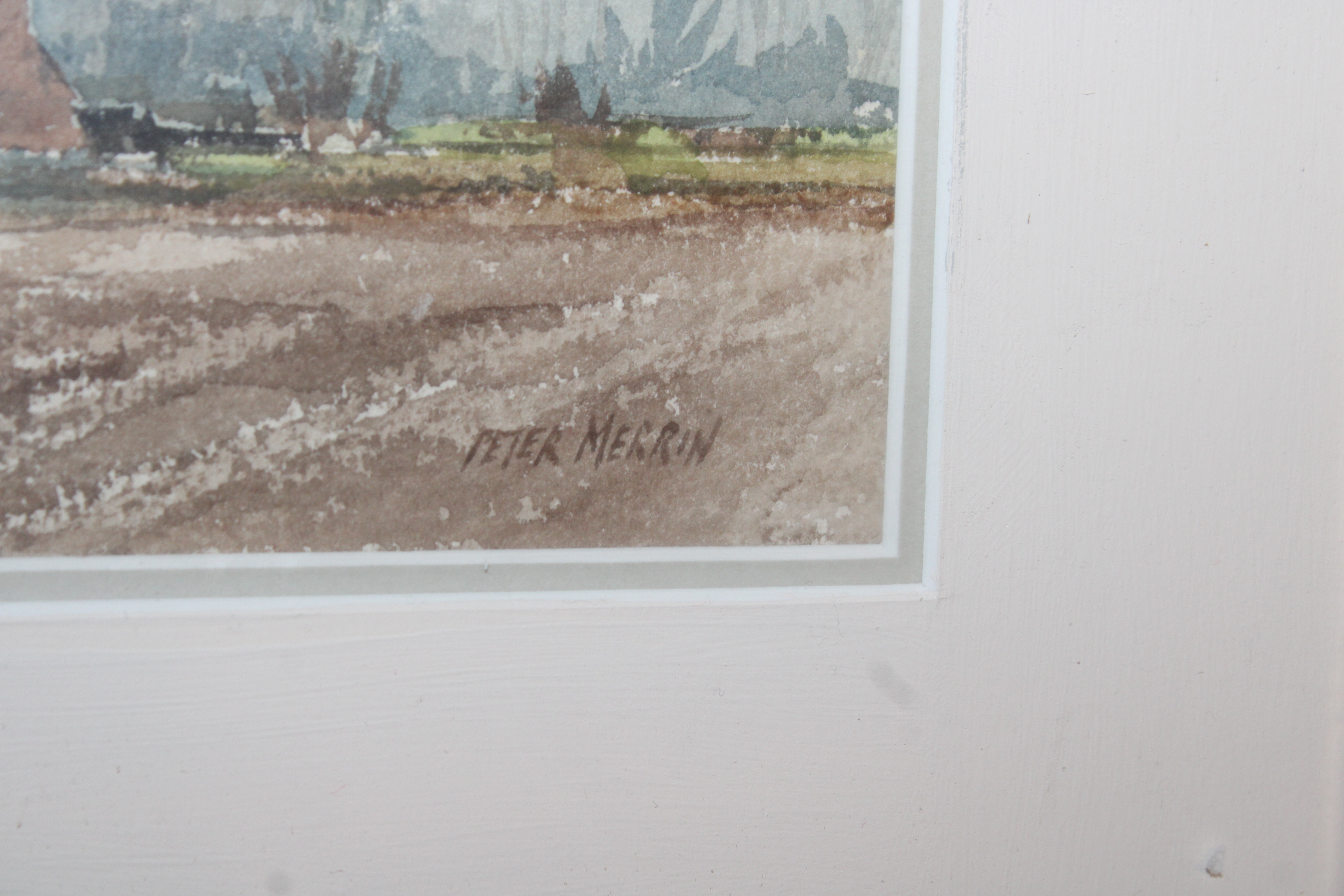 Peter Merrin | Rural scene with church in the far ground | MutualArt