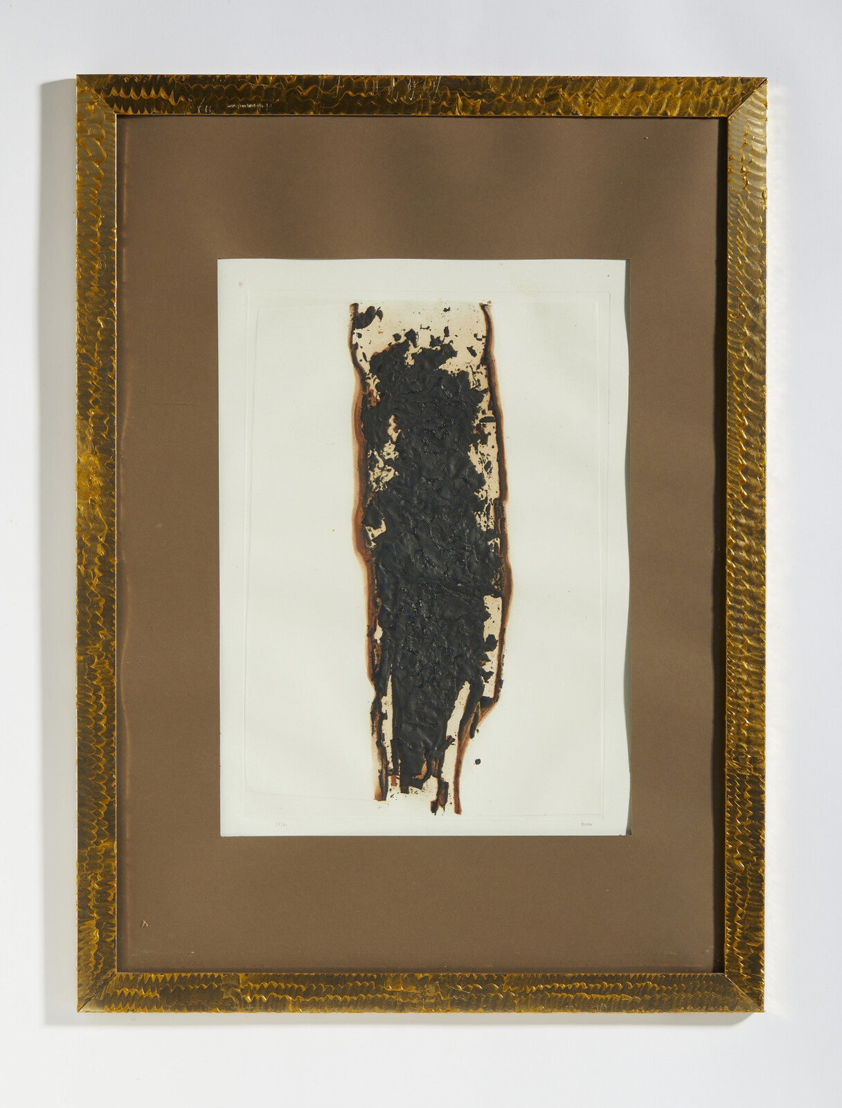 Artwork by Alberto Burri, COMBUSTIONE, Made of Etching And Aquatint