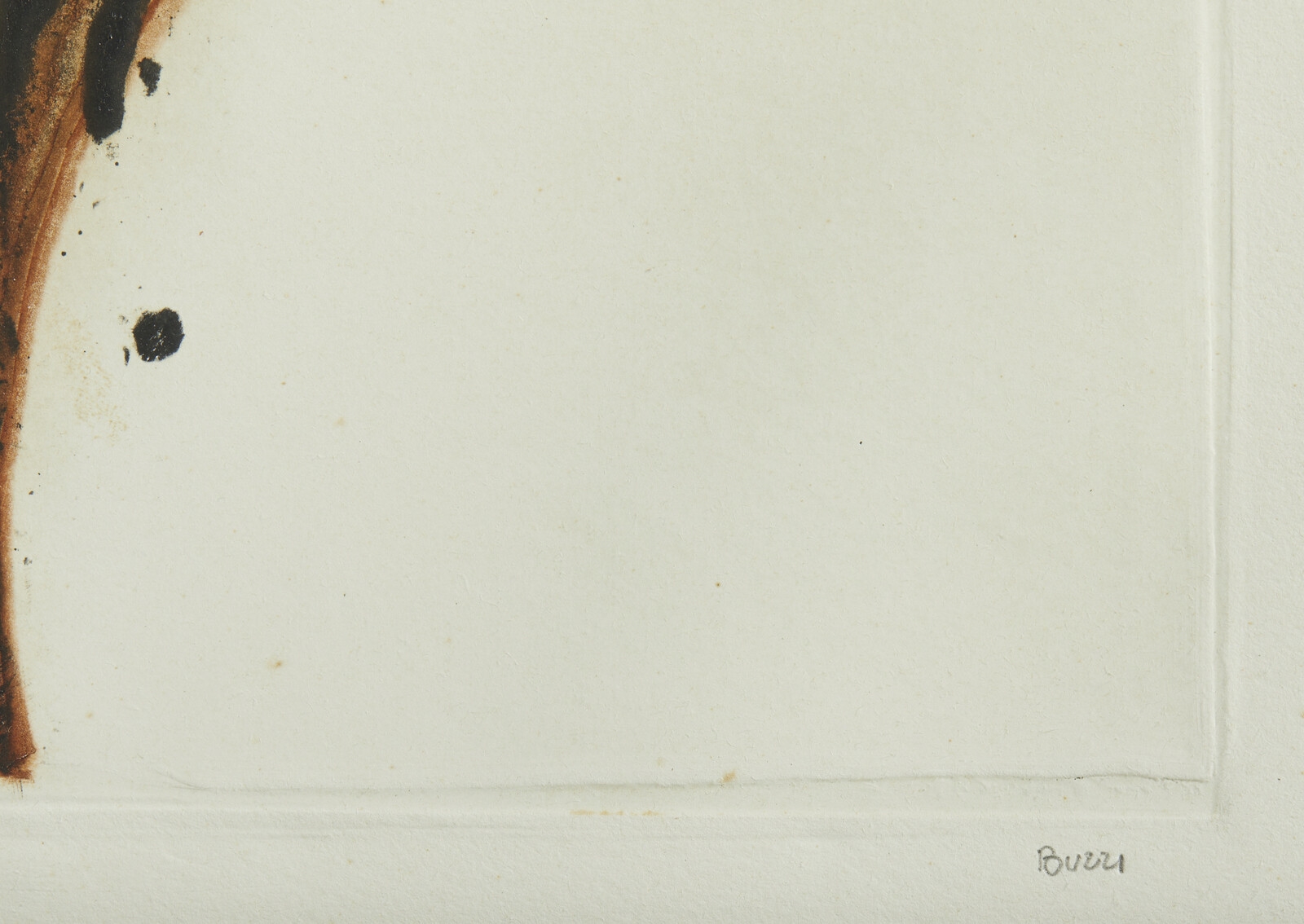 Artwork by Alberto Burri, COMBUSTIONE, Made of Etching And Aquatint