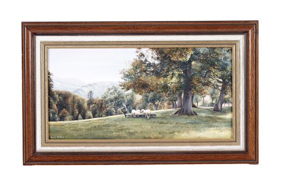 Alan R. Thompson | Feeding the sheep | MutualArt