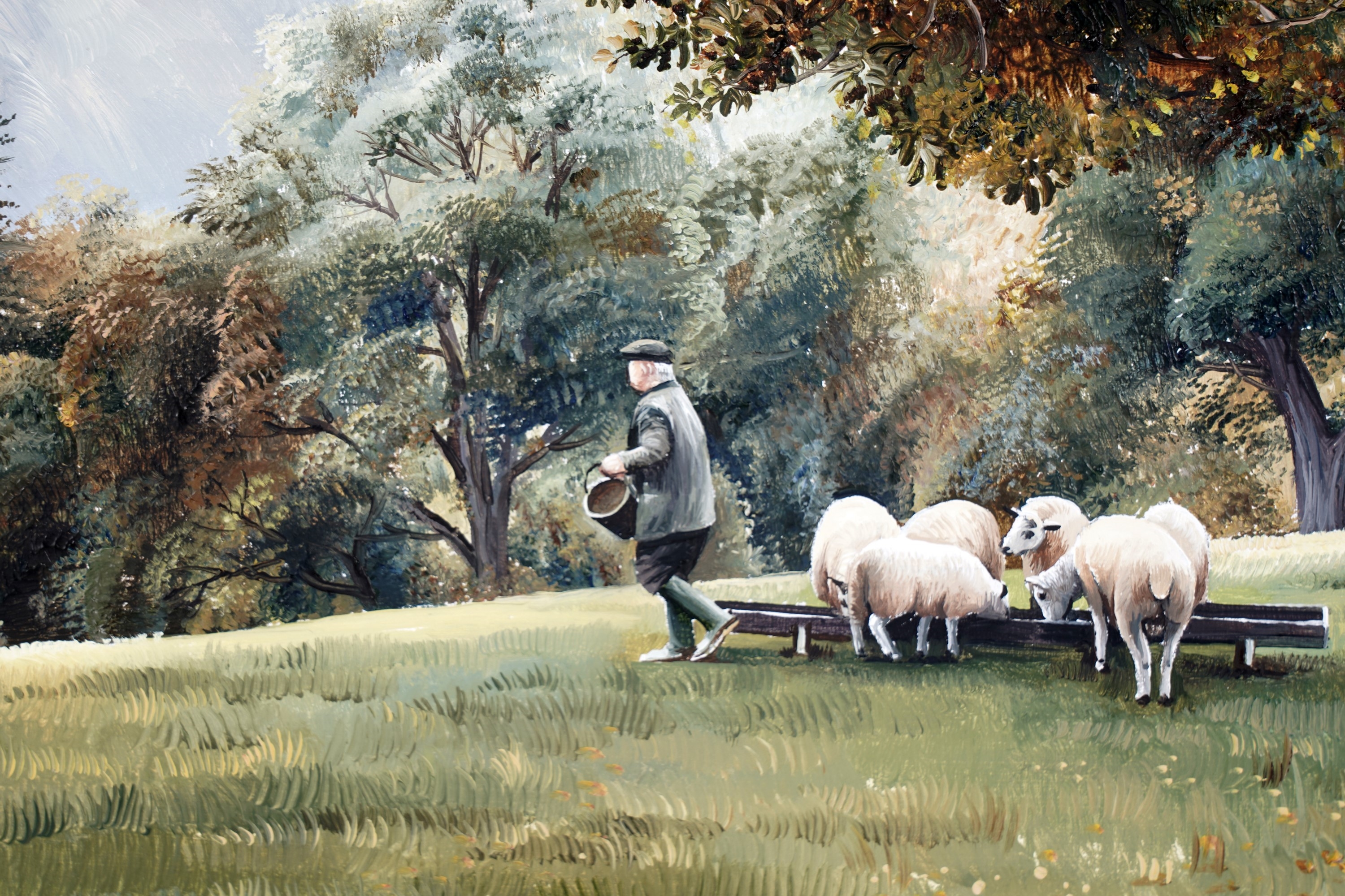 Alan R. Thompson | Feeding the sheep | MutualArt