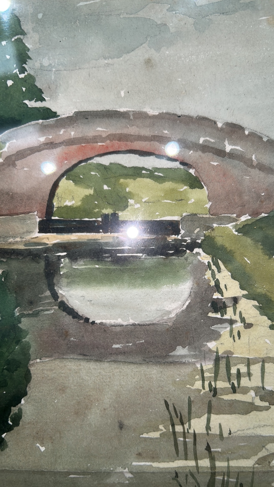 Thomas Rutter | Trowbridge Canal with arched bridge and reflections (41 ...