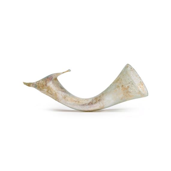 Roman School, 1st Century | A Roman pale blue glass animal-headed ...