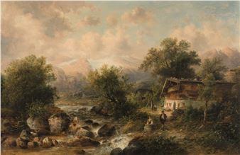 Farmhouse by a Mountain Stream