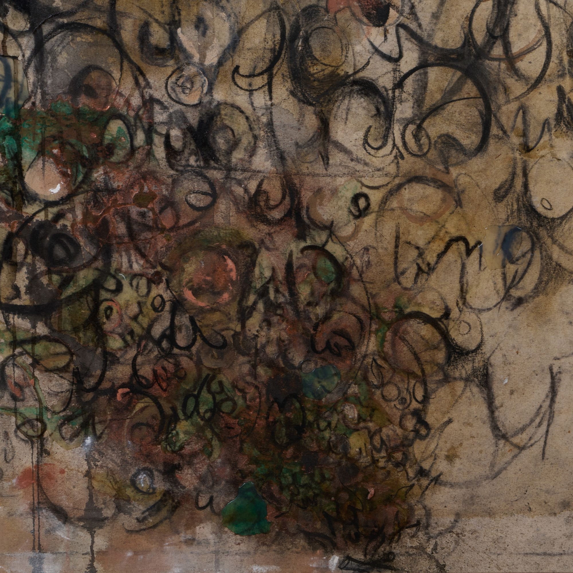 Artwork by Suzanne McClelland, more, more, more, Made of Charcoal, Acrylex And Pigment On Canvas