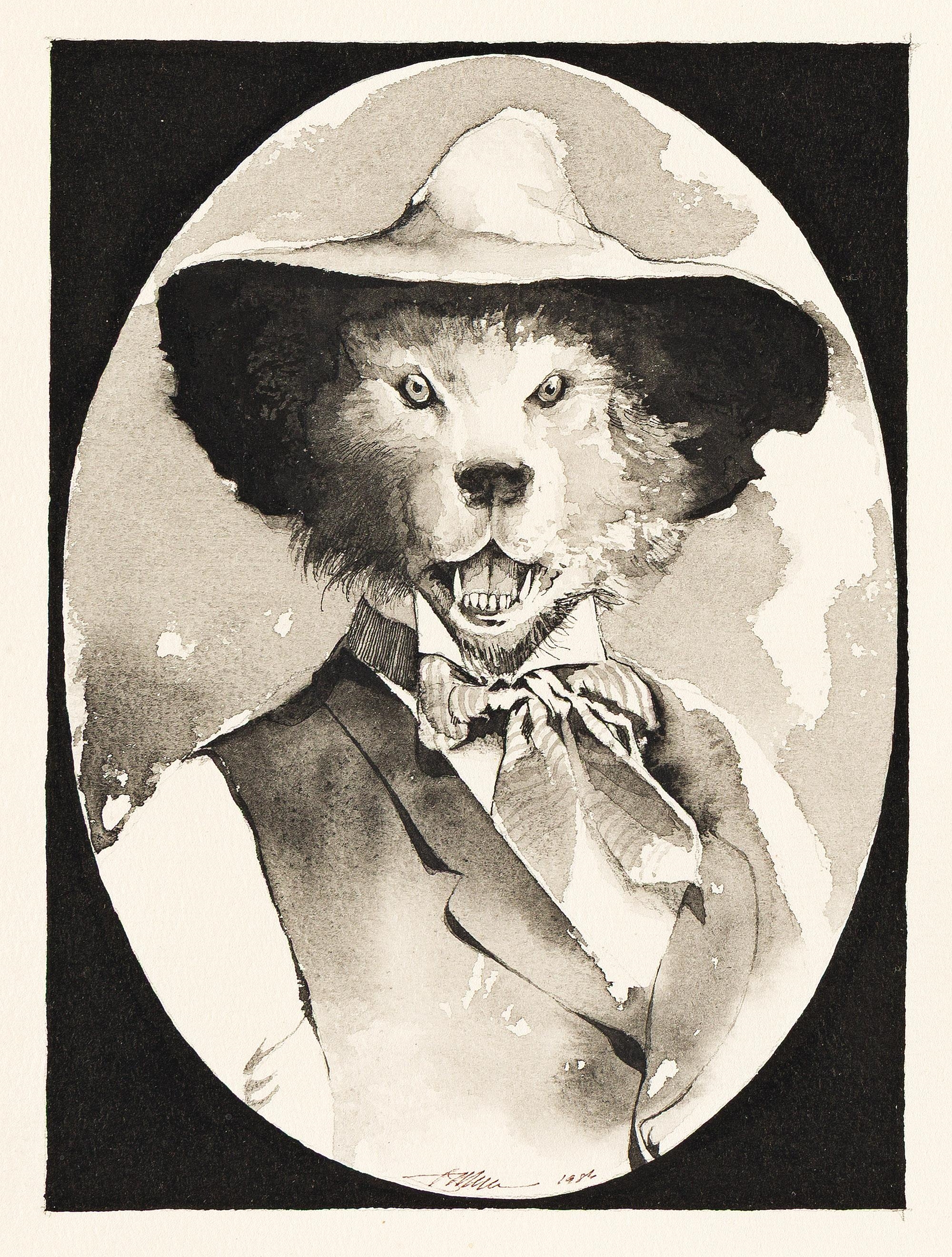 Barry Moser | Brer Wolf and Brer Rabbit Jumps (1986) | MutualArt