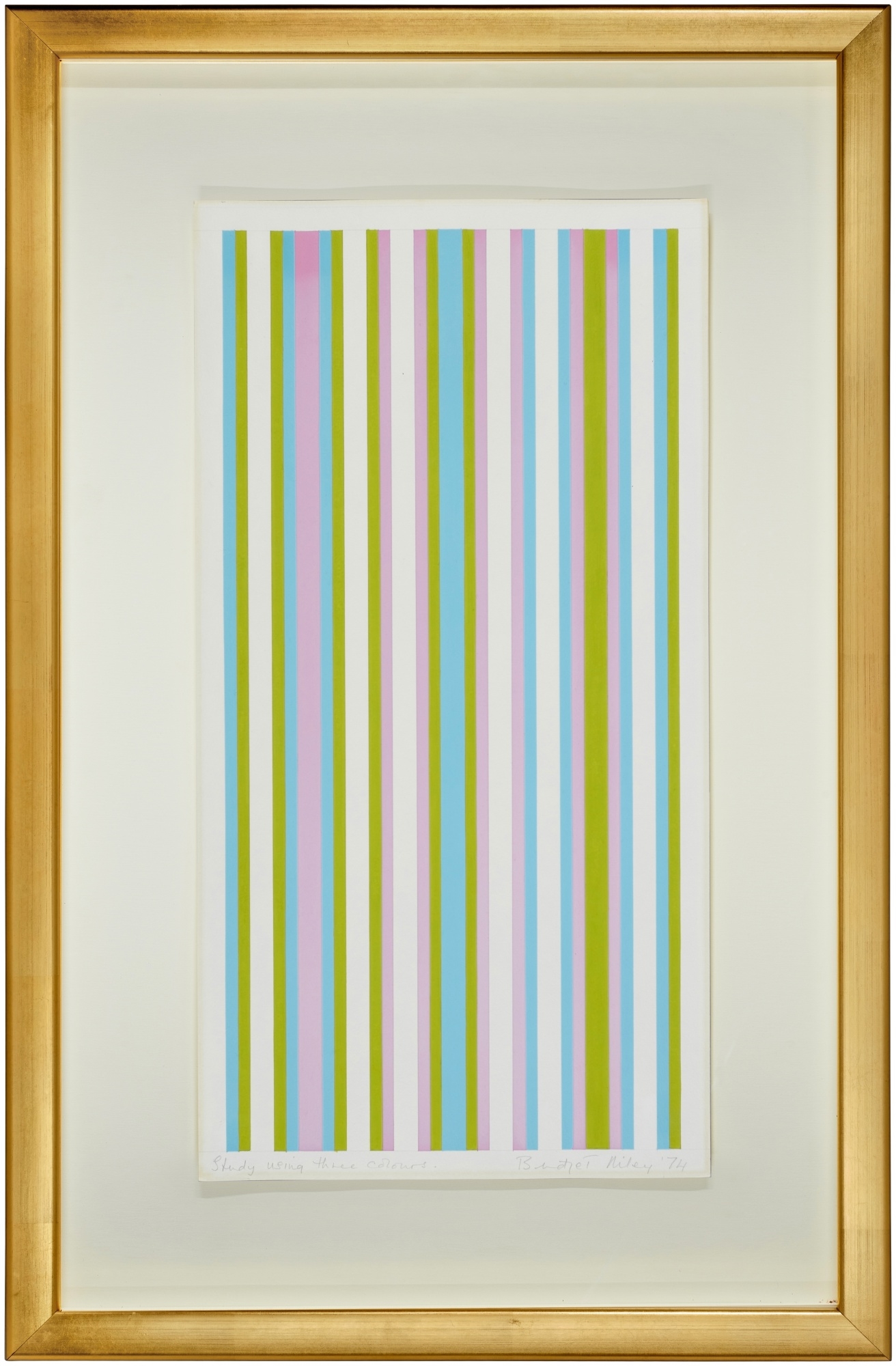 Bridget Riley | Study using three colours (1974) | MutualArt
