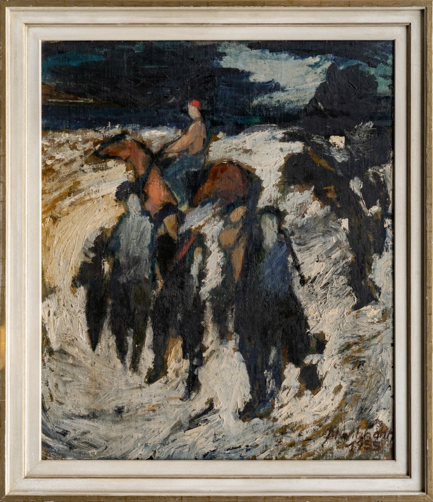 Reinhard Drenkhahn | Rider on the Beach (1955) | MutualArt