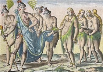 The king and queen taking a walk for their amusement