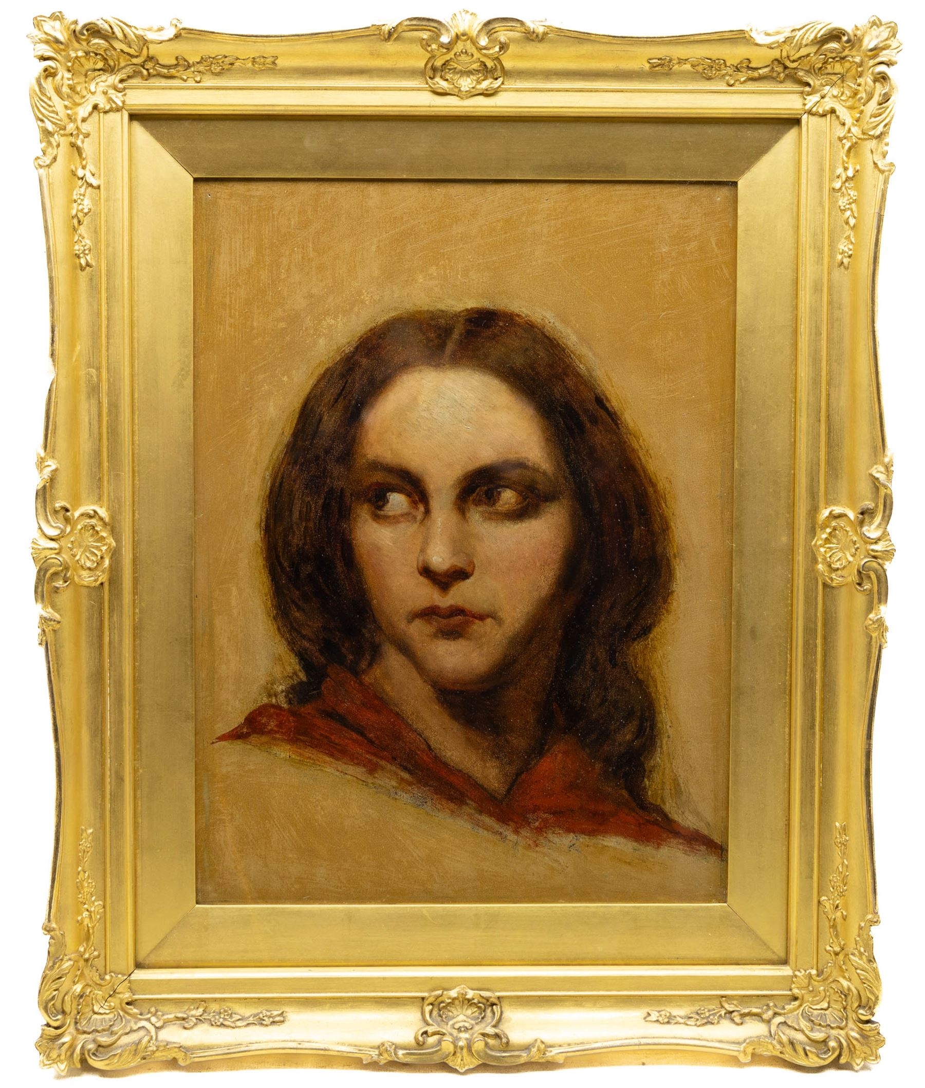 Jacob Kramer | Portrait of a Girl in a Red Cloak | MutualArt