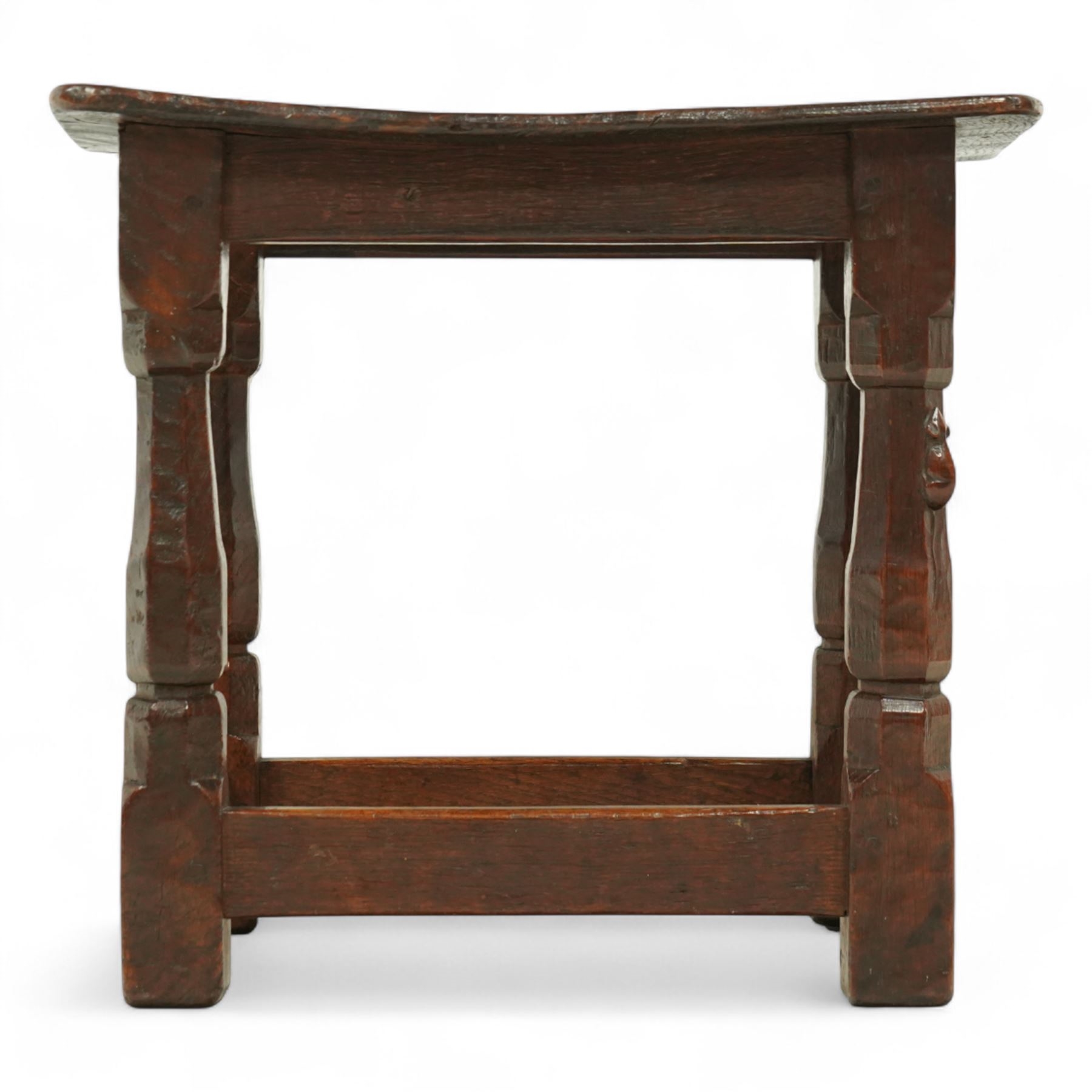 Robert Thompson | Mouseman - 1930s adzed oak joint stool (1930s ...