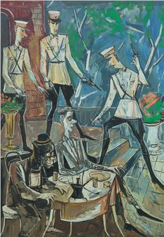 Scena w kawiarni - ilustracja do "Mistrza i Małgorzaty