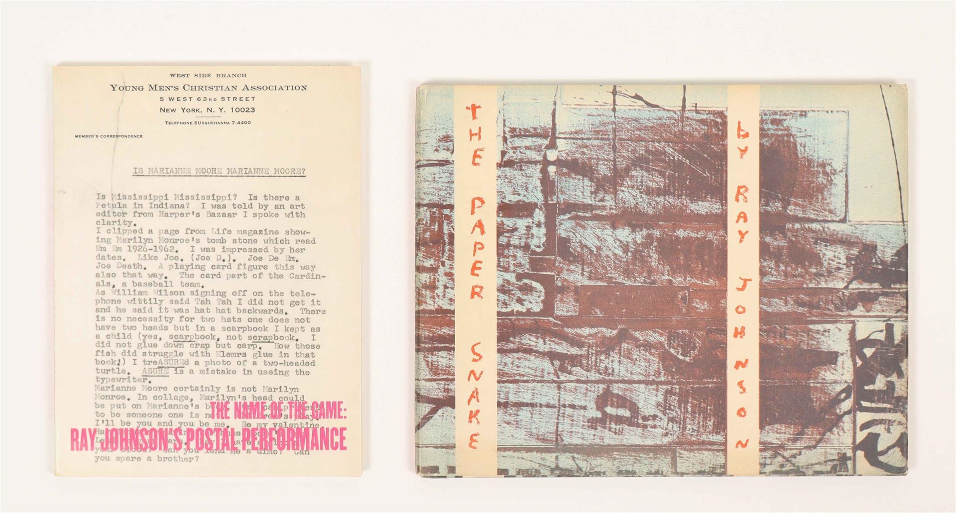 洋書希少）Ray Johnson, The Paper Snake, 1965. Paper Snake – siglio