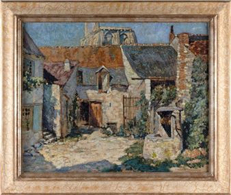 Stone well in a courtyard - Harry B. Lachman