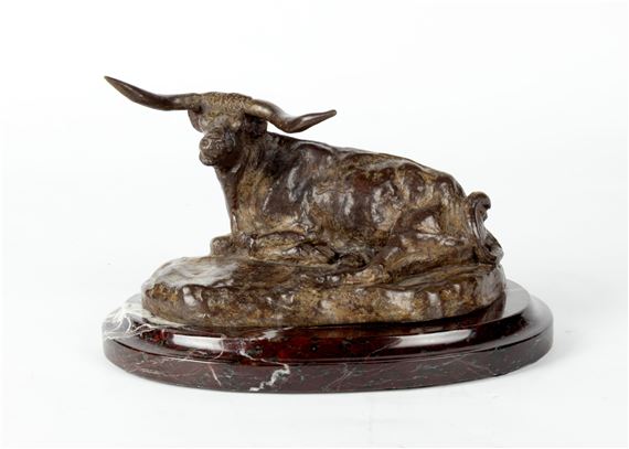 Charles Marion Russell バッファロー ブロンズ像 西部美術 CHARLES MARION RUSSELL (1864-1926), Buffalo Hunt | Christie's