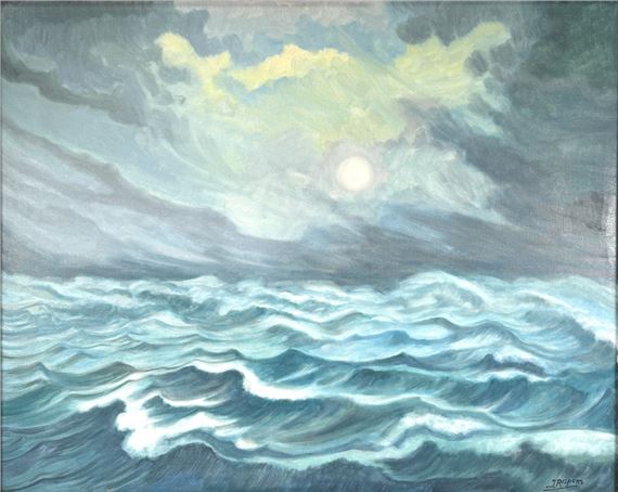 Jo Rispens | Gezicht op de Noordzee v.a. Schiermonnikoog (20) | MutualArt