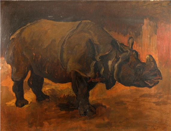 Charles Richard Tooby | Rhinozeros (1895) | MutualArt