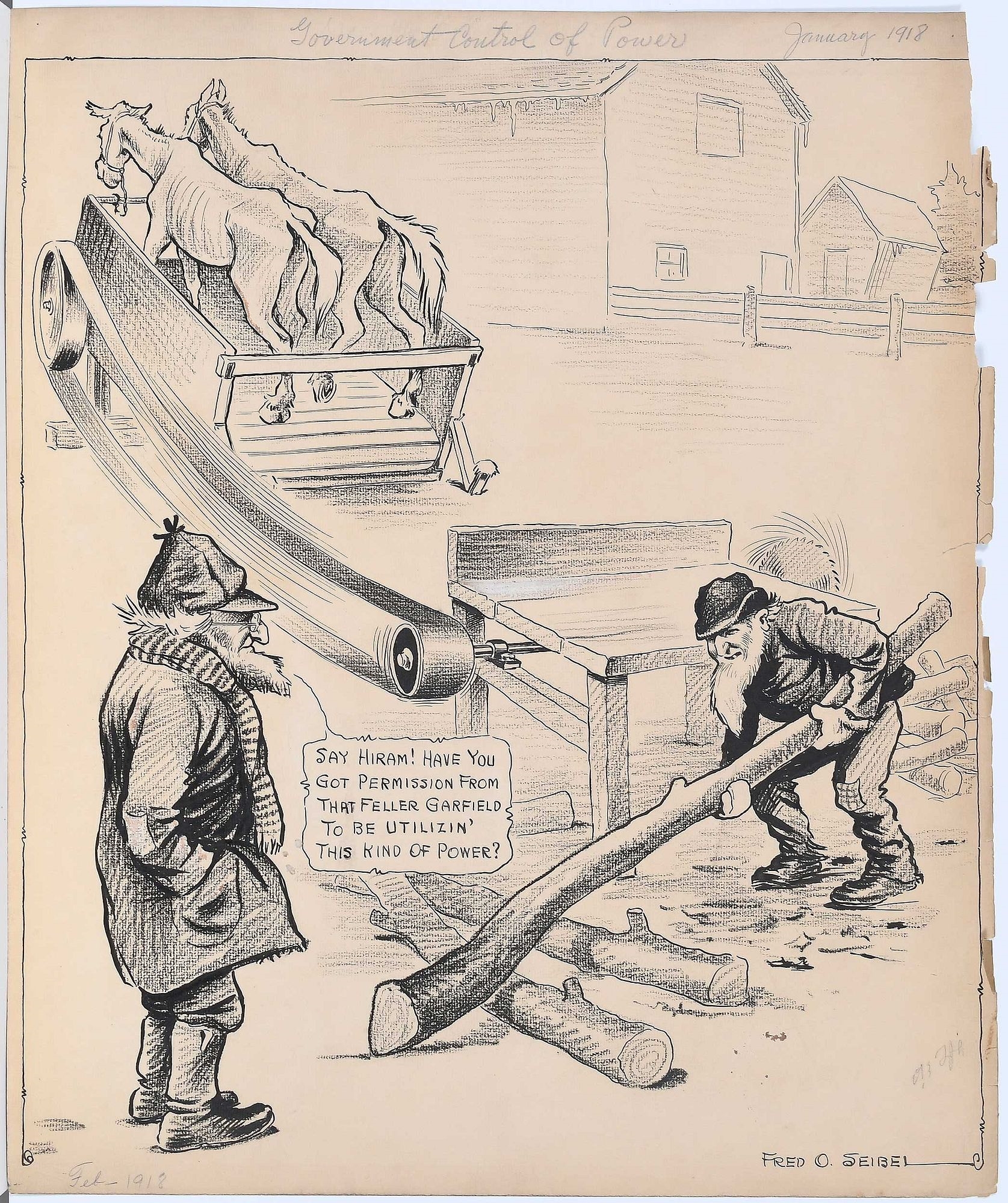 Frederick Otto Seibel | Five Political Cartoons | MutualArt