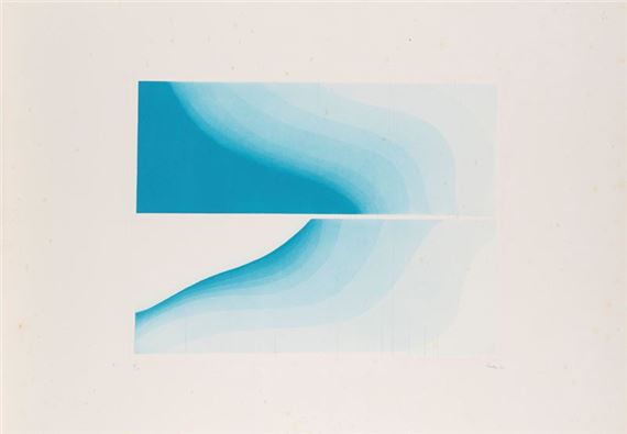 Guido Strazza | Blue composition (1970) | MutualArt