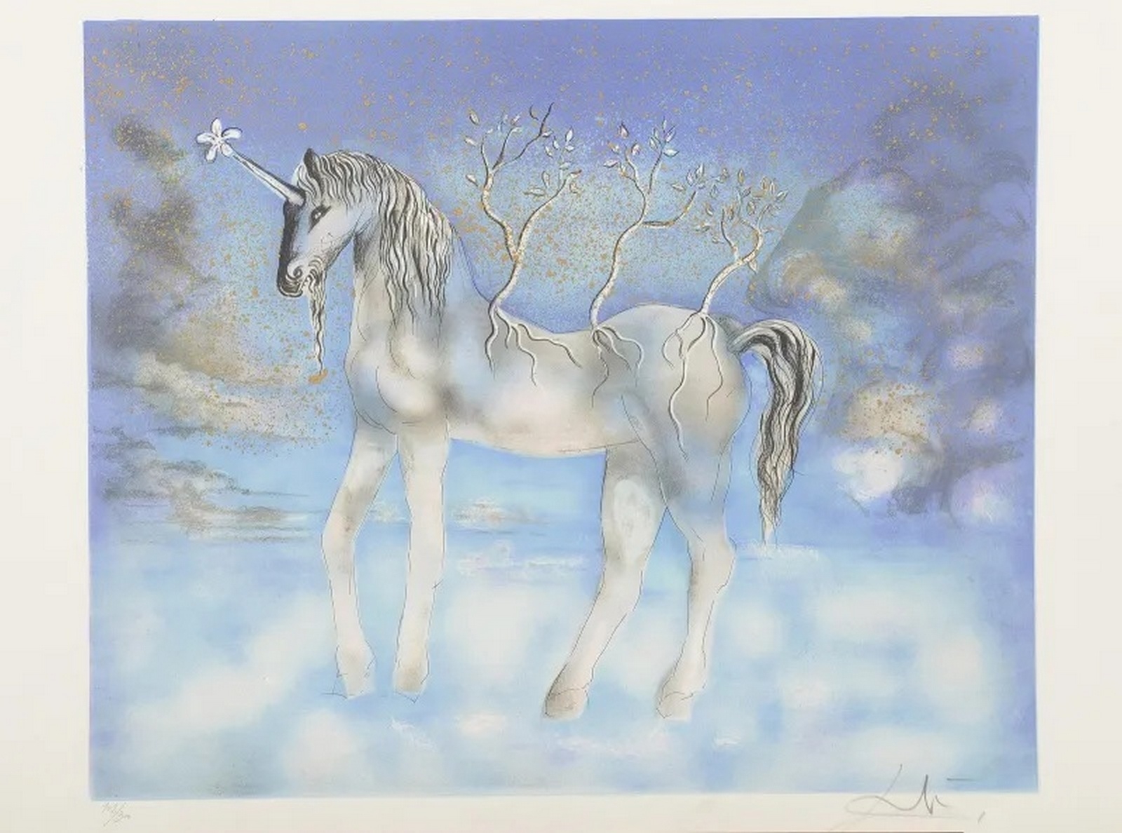 Salvador Dalí | The Blue Unicorn, La licorne bleue | MutualArt