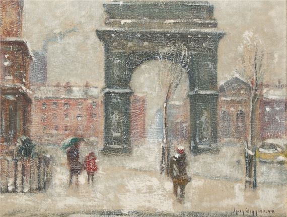 Guy Carleton Wiggins | Winter, Washington Square | MutualArt