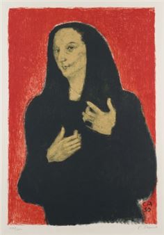 PORTRAIT OF THE ARTIST GERMAINE RICHIER - Cuno Amiet